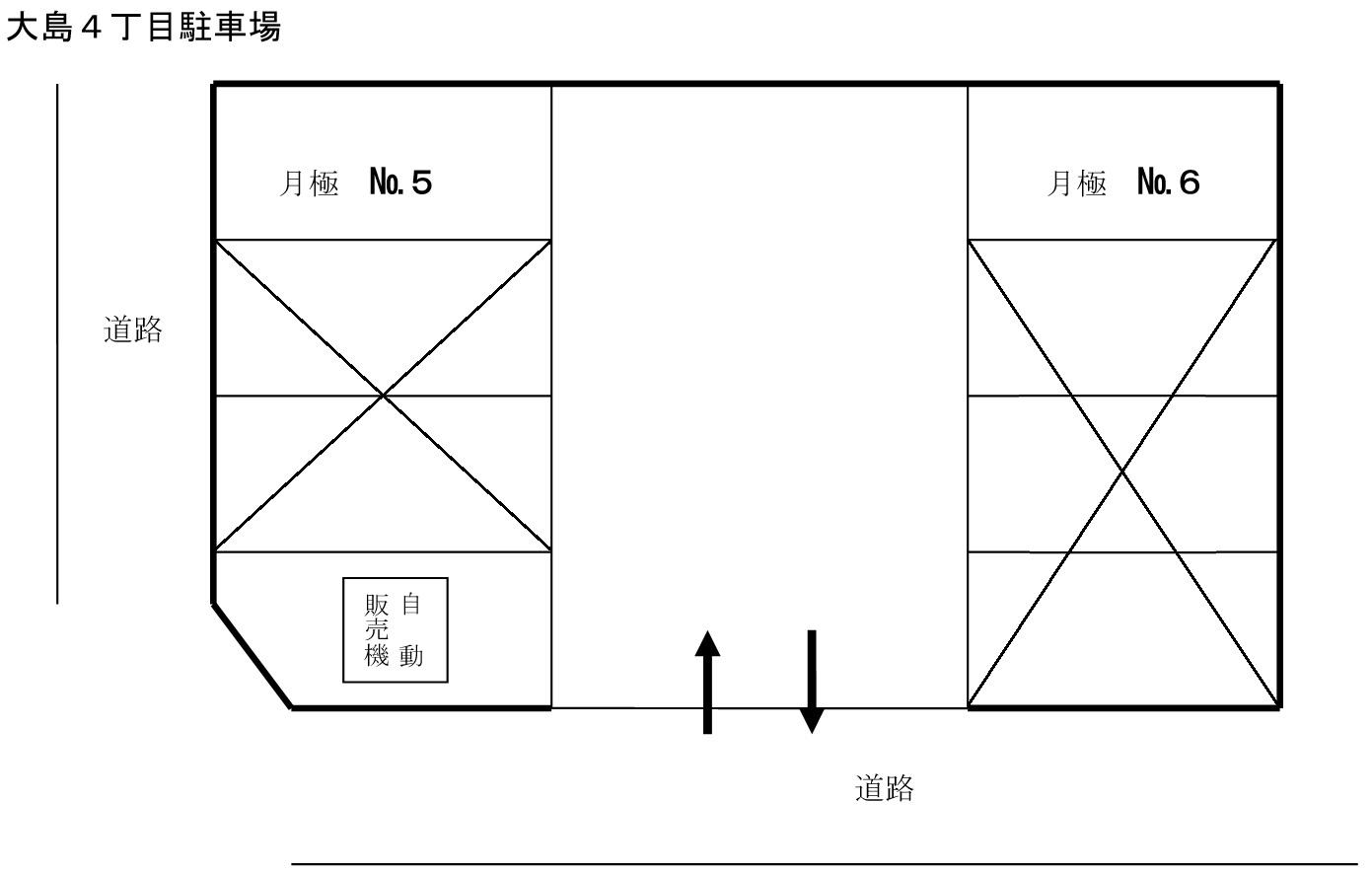 大島４丁目駐車場の駐車配置図