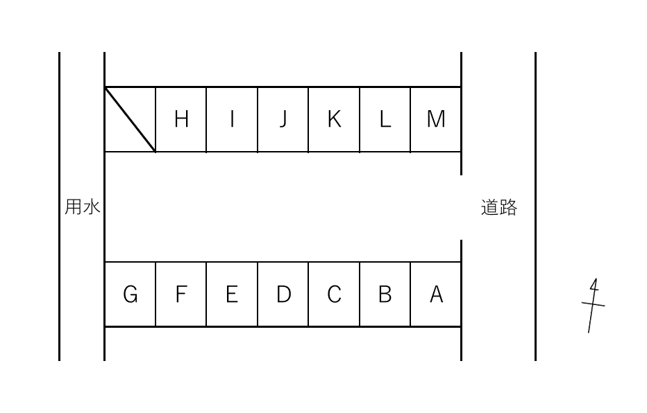 稲荷３丁目パーキングの駐車配置図