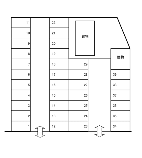 高丘東2丁目駐車場の駐車配置図