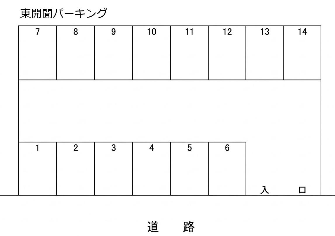 SSパーク東開聞町①駐車場の駐車配置図