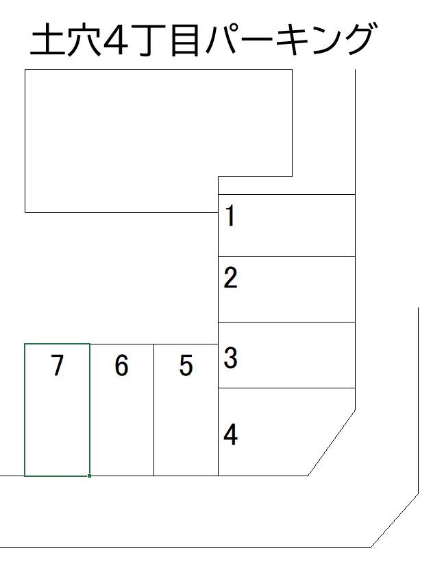 土穴4丁目パーキングの駐車配置図