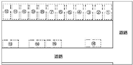OZ駐車場の駐車配置図