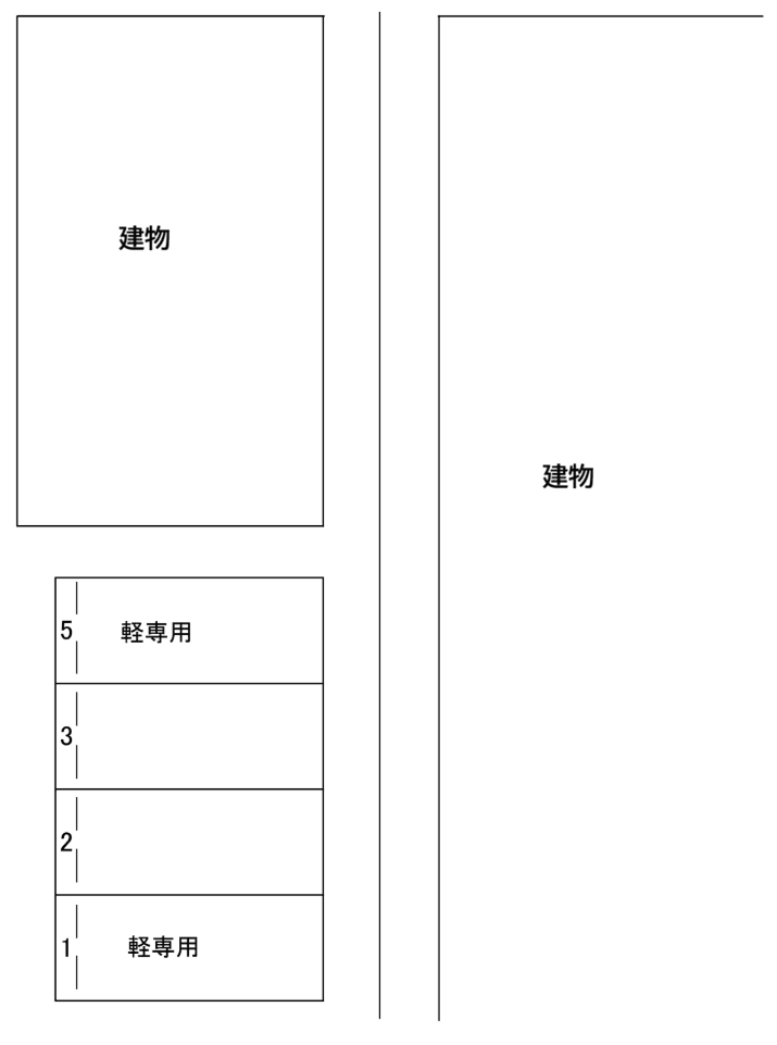 別所東駐車場の駐車配置図