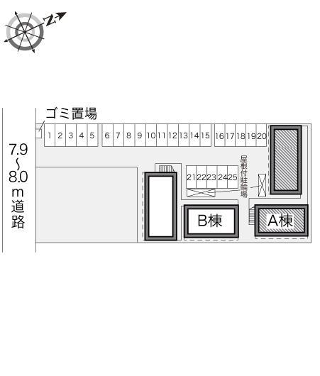 新涯ロータスＡ棟(18481)の駐車配置図