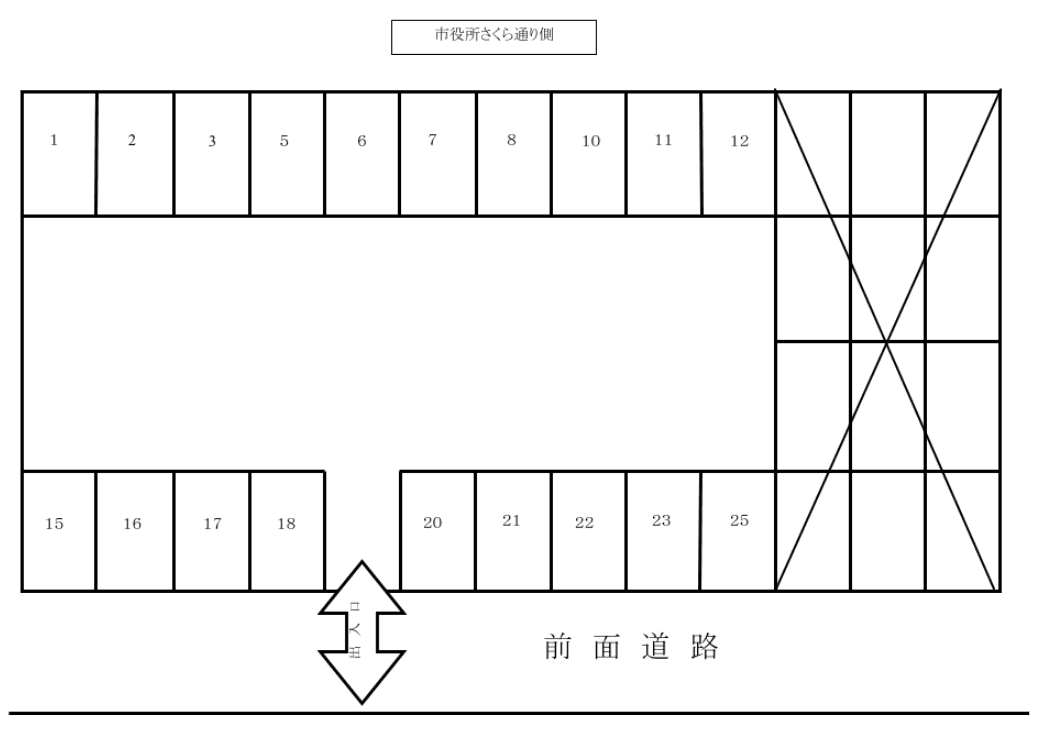 千代田ﾊﾟｰｷﾝｸﾞの駐車配置図
