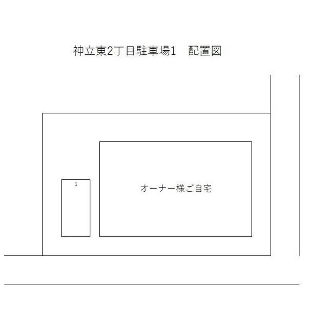 神立東2丁目駐車場1の駐車配置図