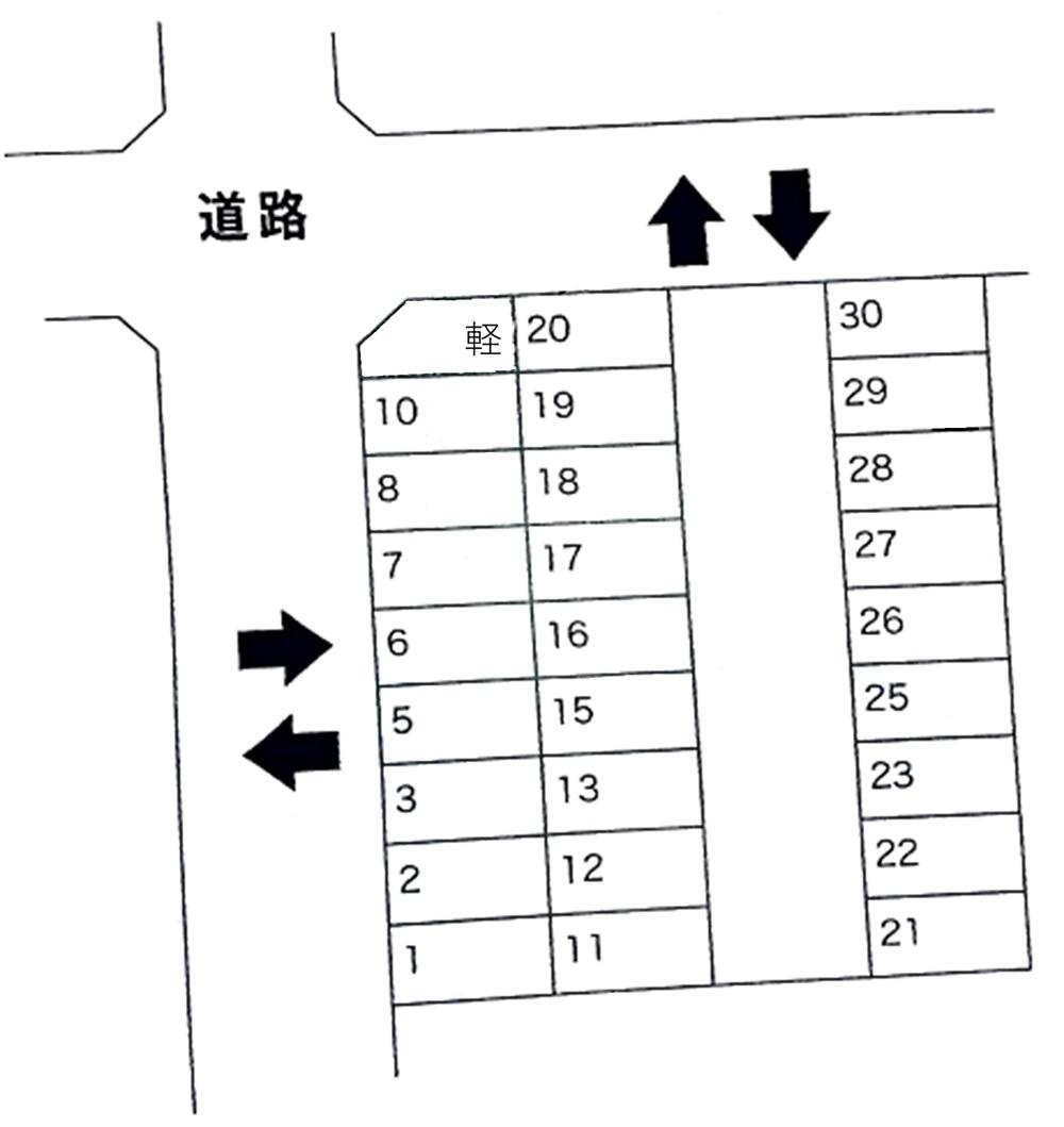 (44) 山田駐車場の駐車配置図