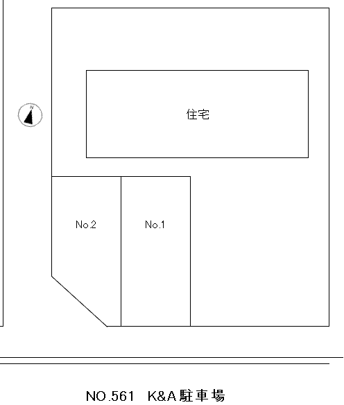 K＆A駐車場の駐車配置図