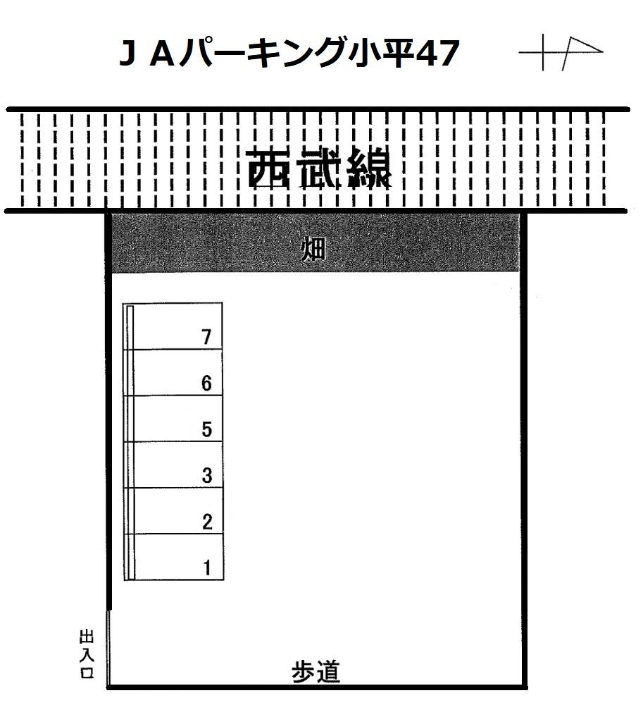 ＪＡパーキング小平47の駐車配置図