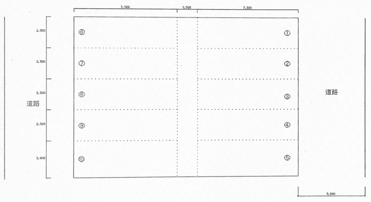 真栄田パーキングの駐車配置図