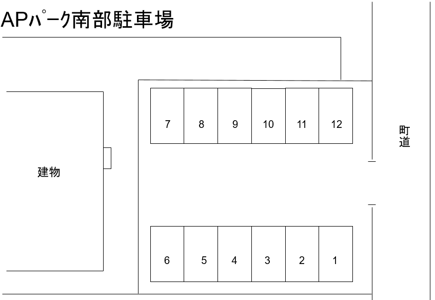 ＡＰパーク南部の駐車配置図