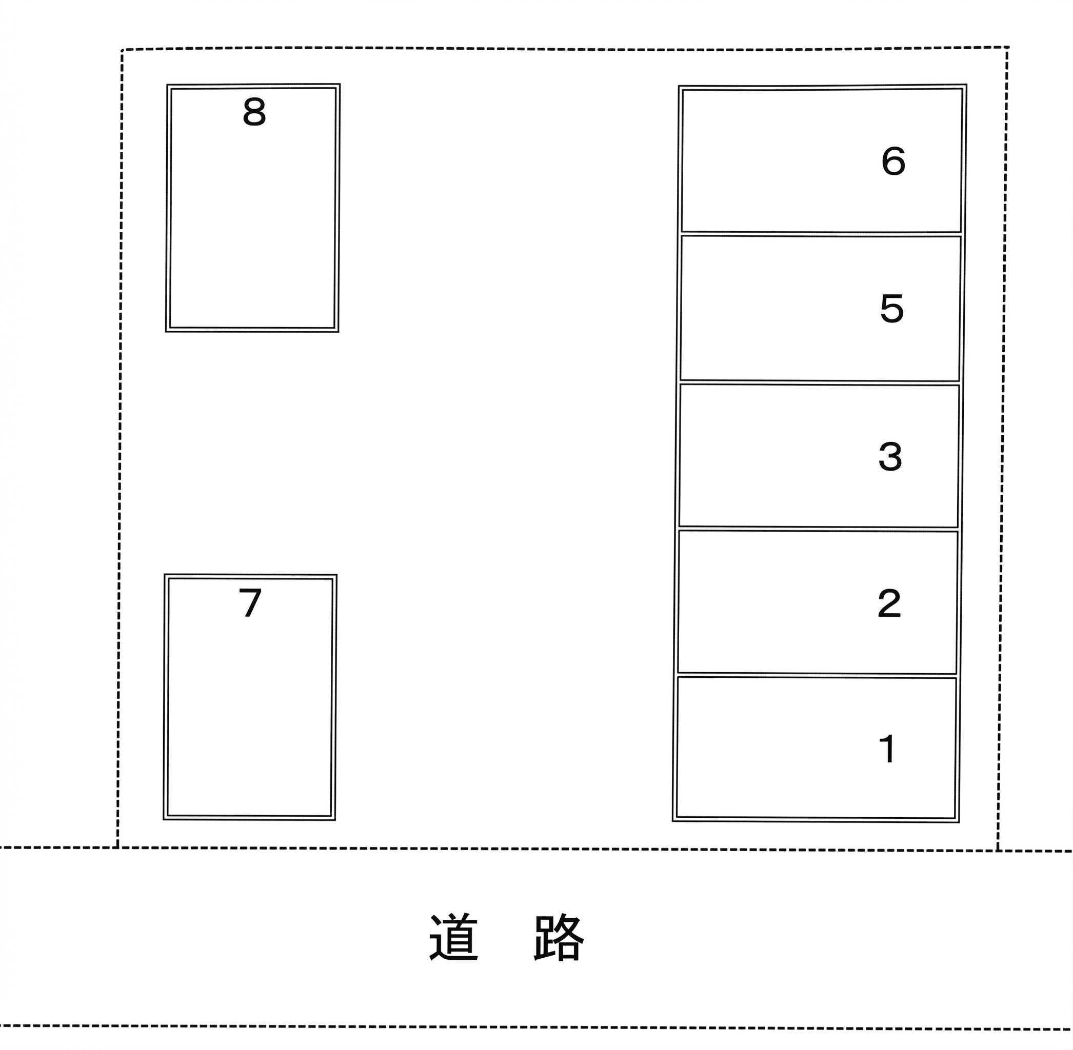 大手２丁目Y駐車場の駐車配置図