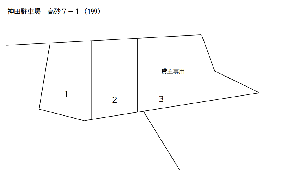 高砂7-1駐車場の駐車配置図