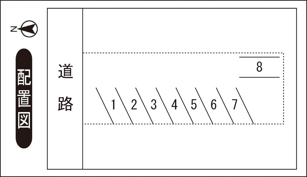 宝永3丁目Yモータープールの駐車配置図