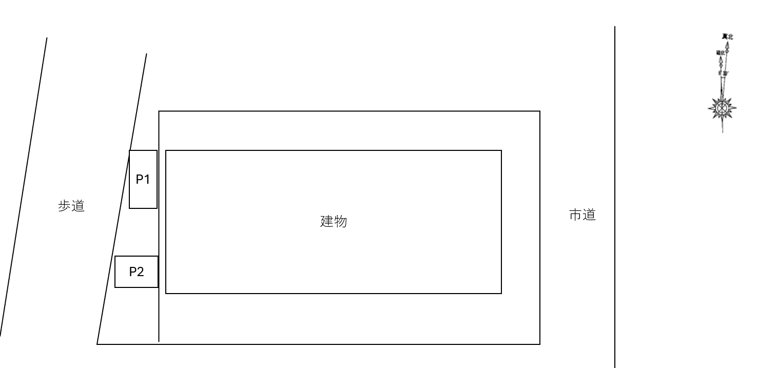 アンピオ賀茂弐番館の駐車配置図