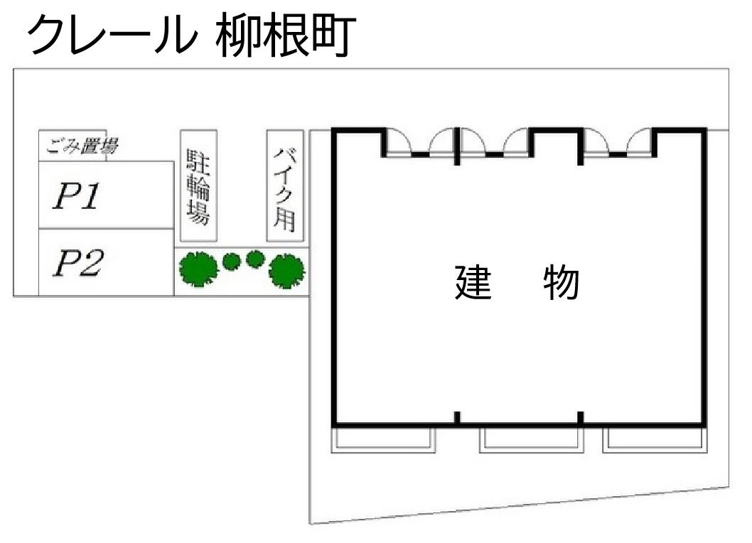 クレール 柳根町の駐車配置図