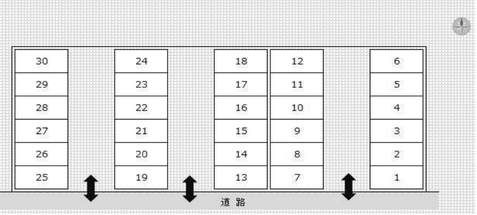 鴨江3丁目1158-419駐車場の駐車配置図