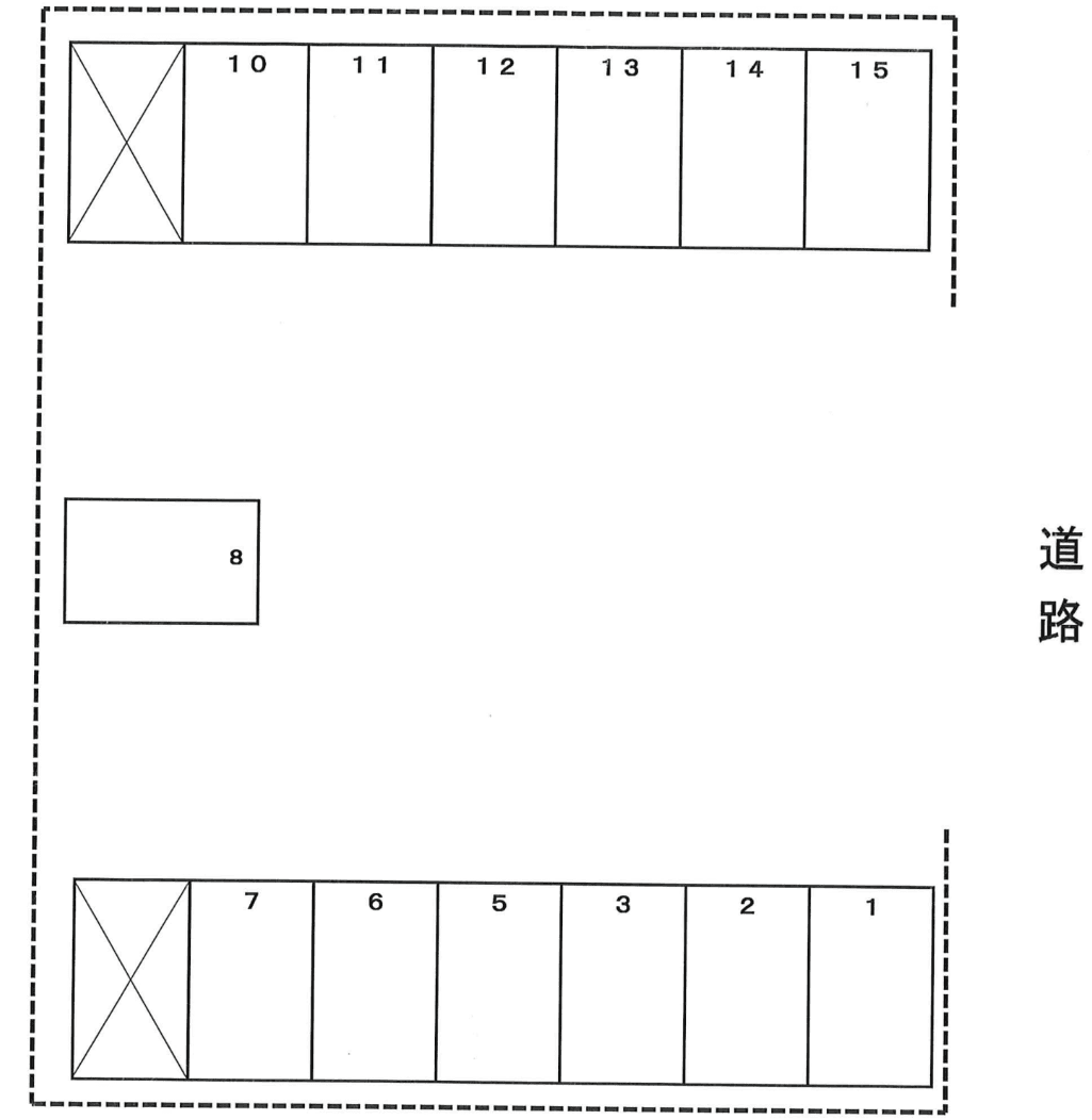 日ノ出町　秦野駐車場の駐車配置図