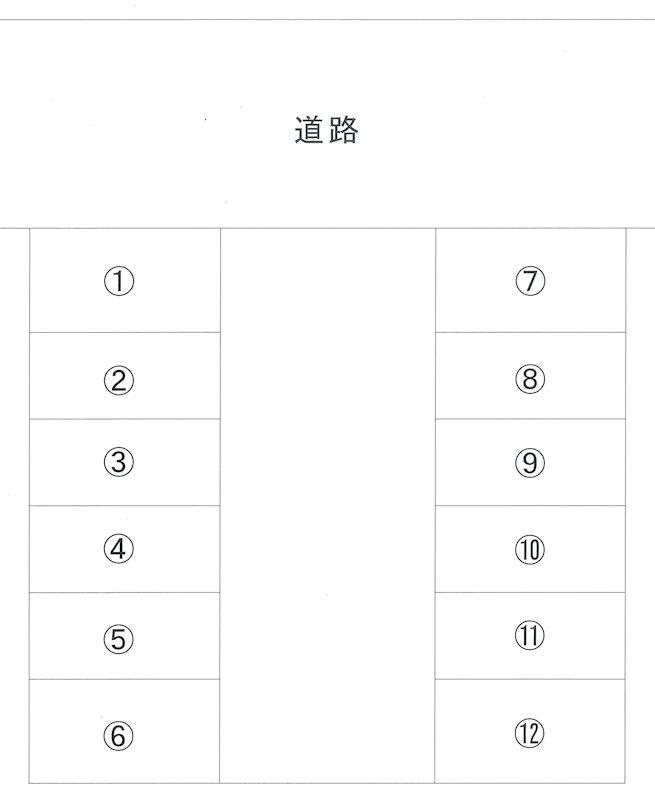 グリーンパーク駐車場の駐車配置図