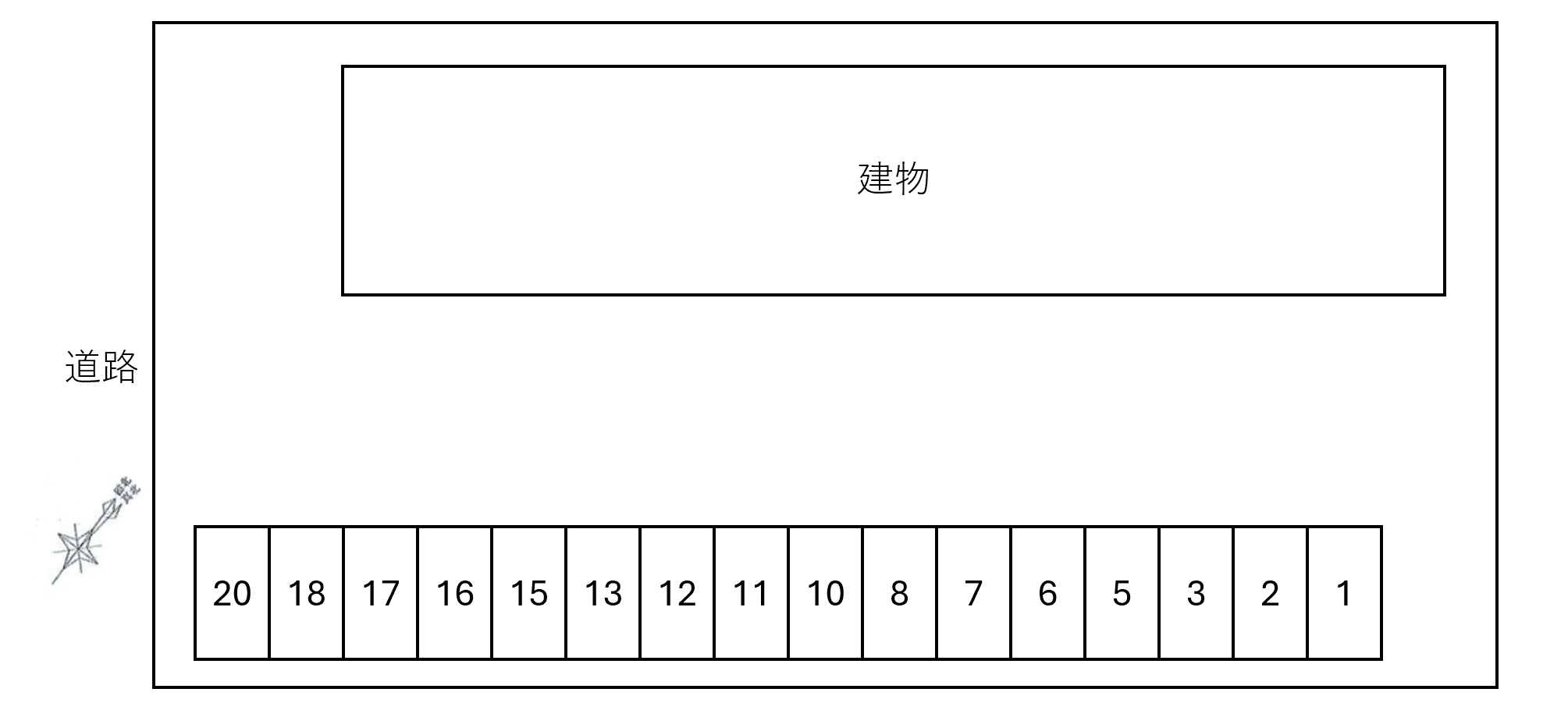 Ｓｈｏｏｔｉｎｇ　Ｓｔａｒの駐車配置図