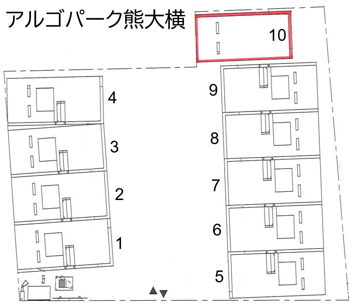アルゴパーク熊大横の駐車配置図