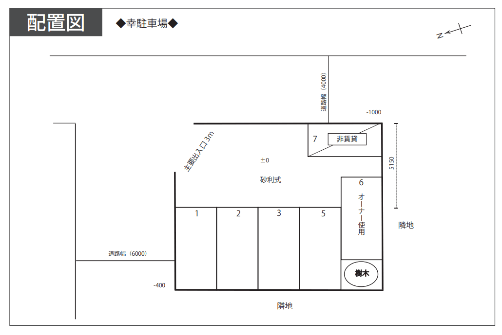 幸駐車場の駐車配置図