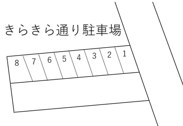 きらきら通り駐車場の駐車配置図