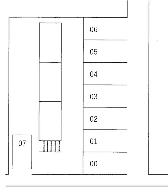 第２コーポ和駐車場の駐車配置図