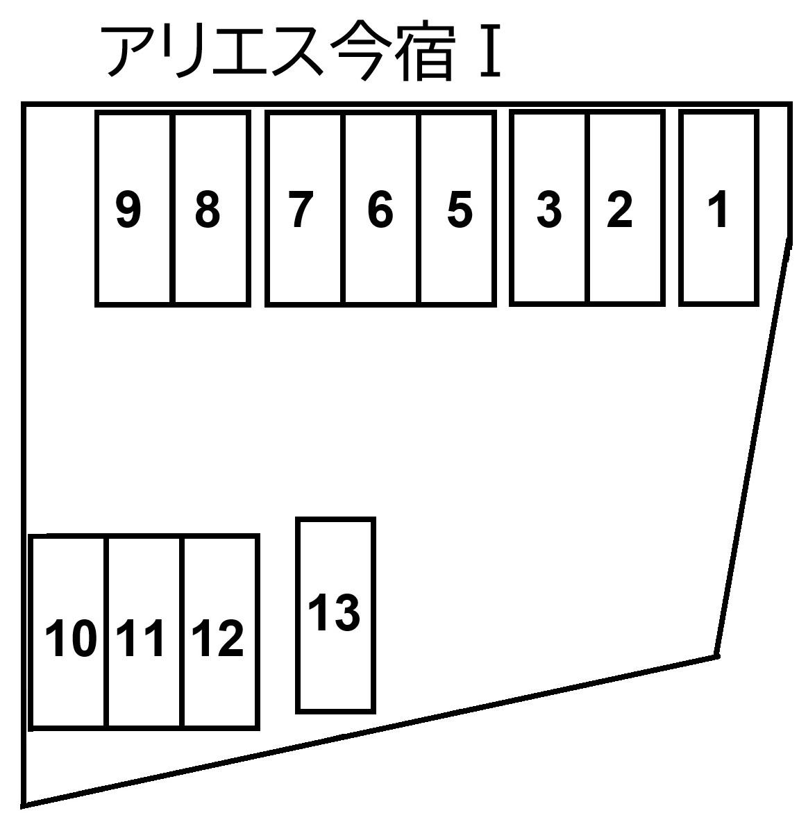 アリエス今宿Ⅰの駐車配置図