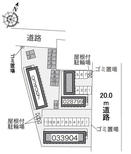アマーレ　サッポロⅢ(34067)の駐車配置図
