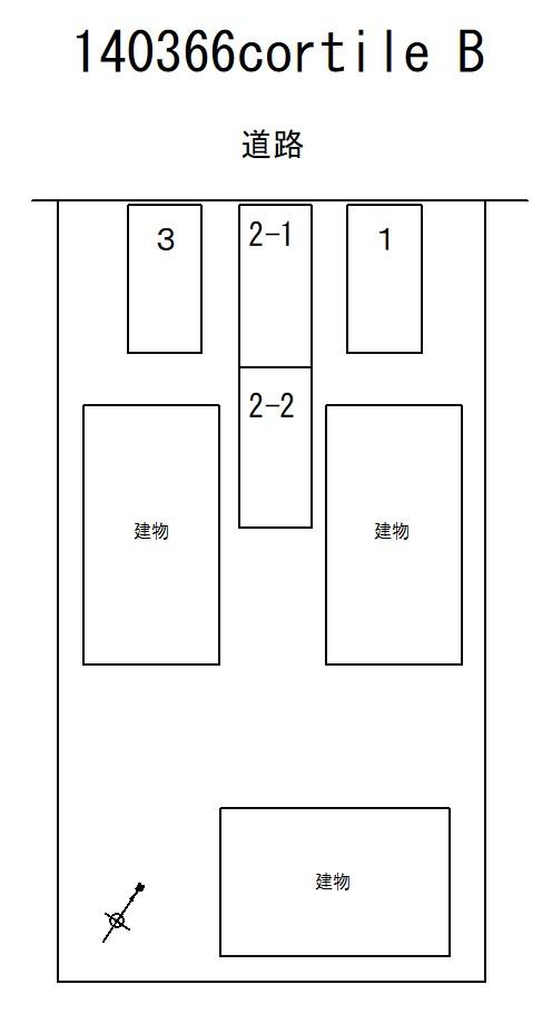 140366cortile Bの駐車配置図