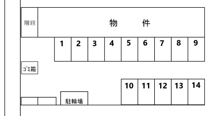 【外部貸し】セントポーリアＡの駐車配置図