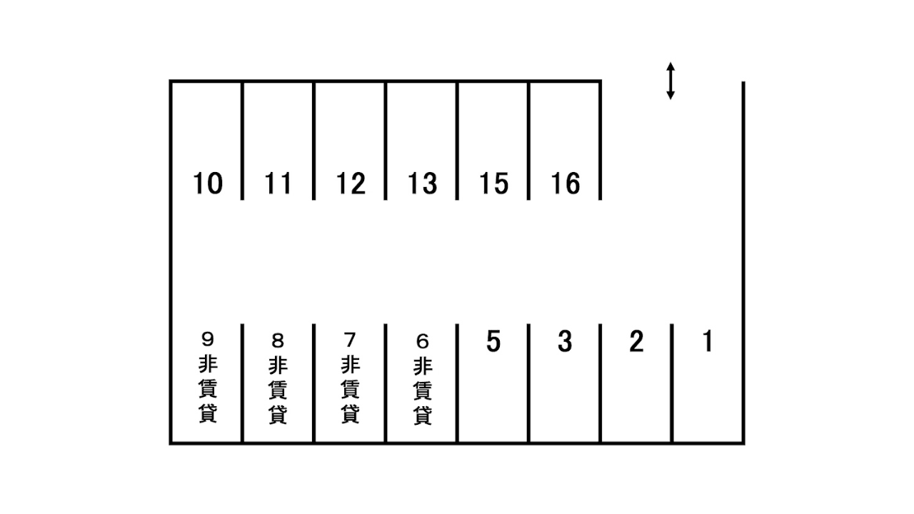 前畑西パーキングの駐車配置図