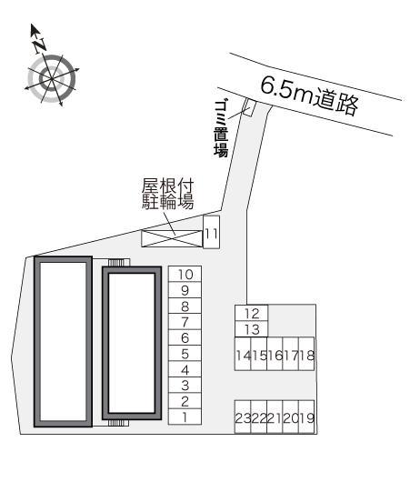 鶴崎Ⅰ(24873)の駐車配置図