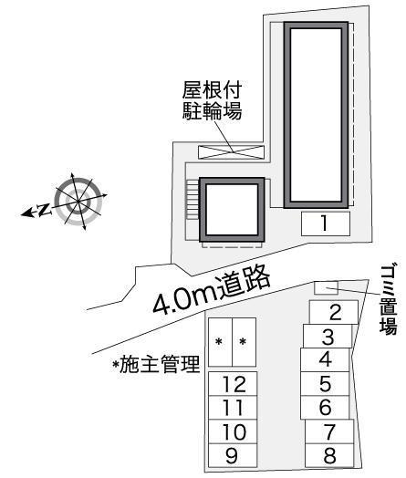 エルピス(30101)　敷地外駐車場の駐車配置図