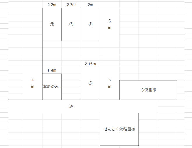 パーキング２１の駐車配置図