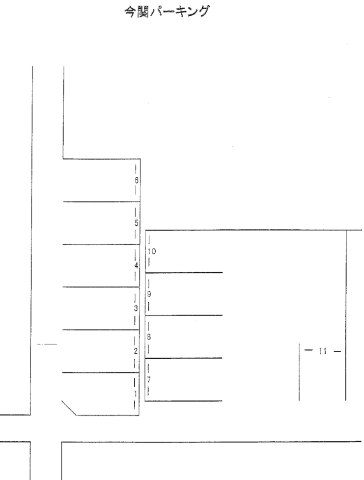 今関パーキングの駐車配置図