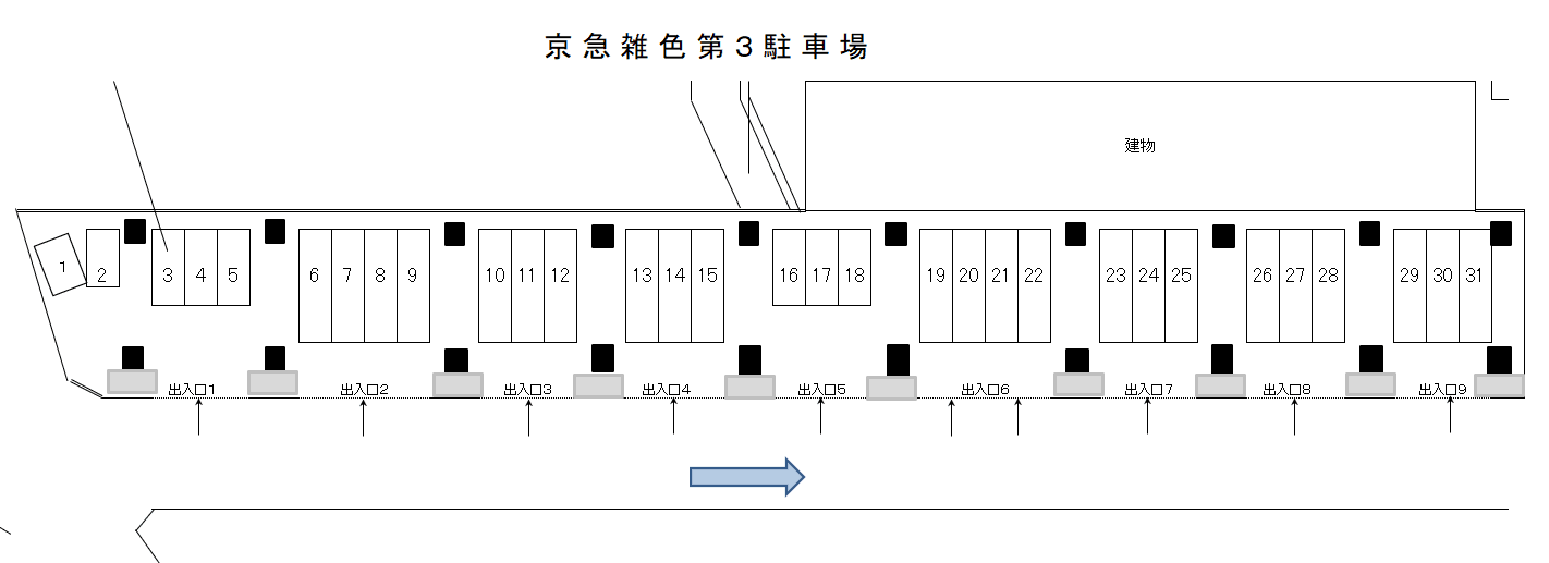 京急雑色第３の駐車配置図