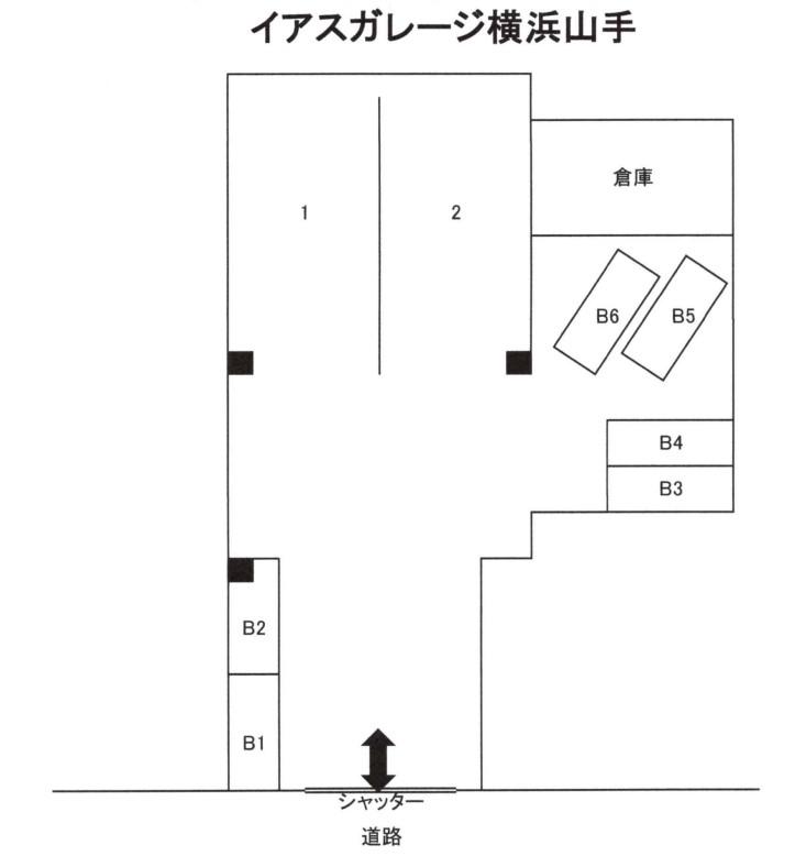 イアスガレージ横浜山手の駐車配置図