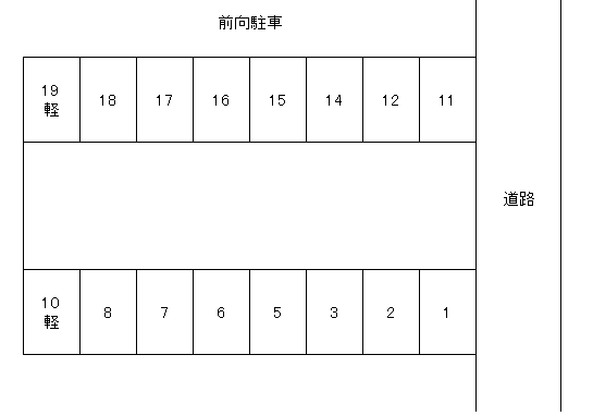 E-10 昭府2丁目 片井貸駐車場の駐車配置図