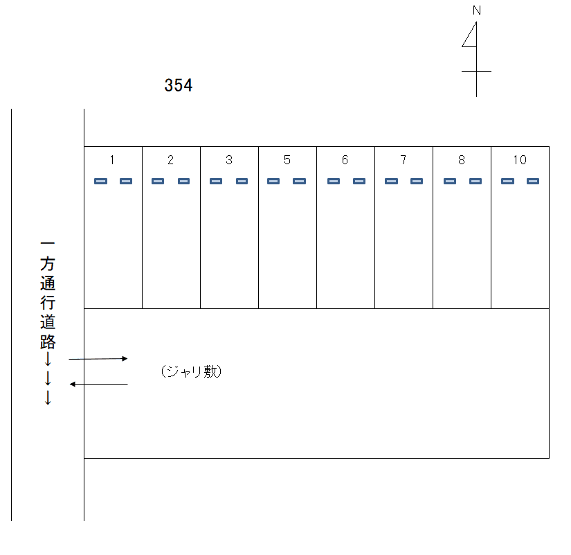 岩倉－354の駐車配置図