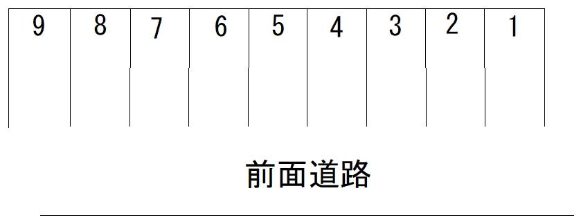 第4モリパーキングの駐車配置図