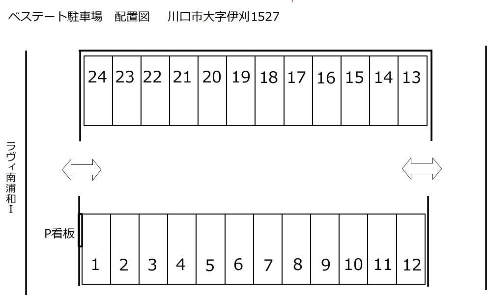 ベステート駐車場の駐車配置図