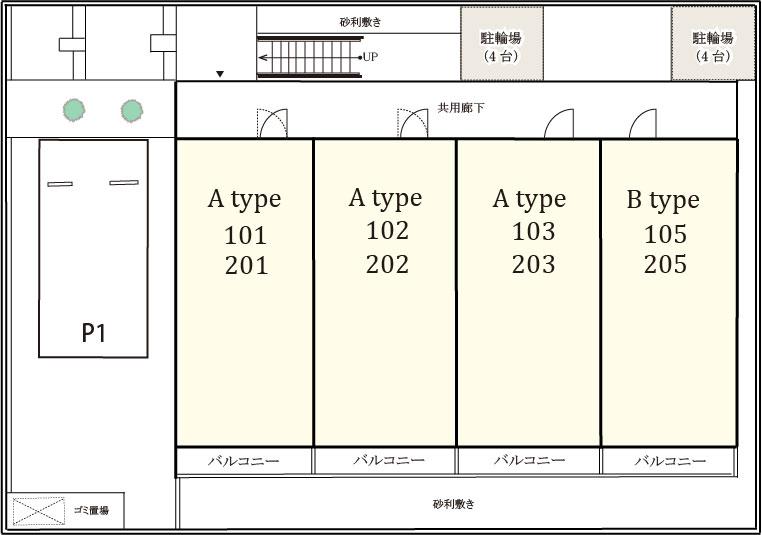 リブリ・幕張西駐車場の駐車配置図
