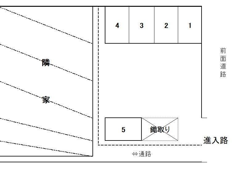 陣山今泉（佐々）駐車場の駐車配置図