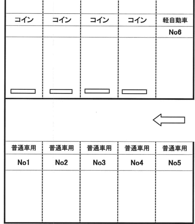 城崎Kパーキングの駐車配置図