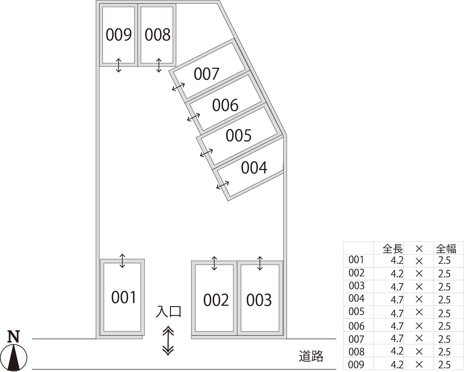 【945】MN駐車場の駐車配置図