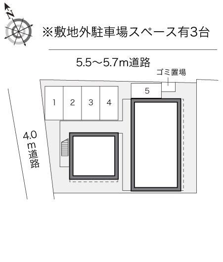 ベルフラット(21050)の駐車配置図