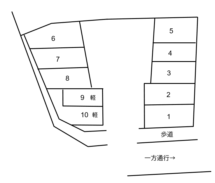 さくら駐車場の駐車配置図