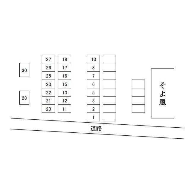 牛久町I駐車場の駐車配置図